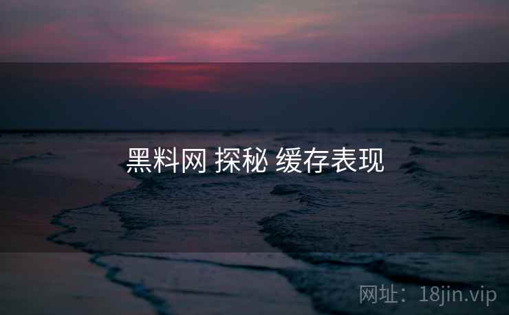 黑料网 探秘 缓存表现  第2张