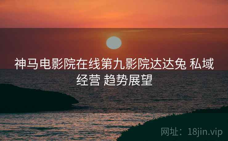神马电影院在线第九影院达达兔 私域经营 趋势展望  第1张