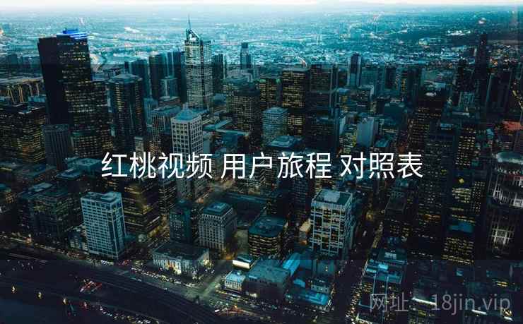 红桃视频 用户旅程 对照表  第1张