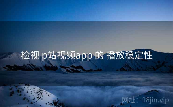 检视 p站视频app 的 播放稳定性 第1张 检视 p站视频app 的 播放稳定性 第1张